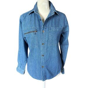 Faded Glory boys medium 12 blue long sleeve button down shirt